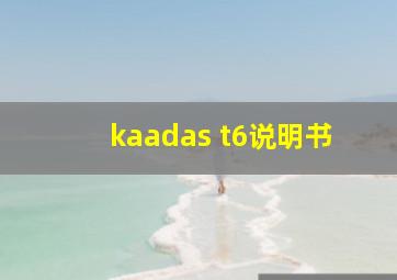 kaadas t6说明书